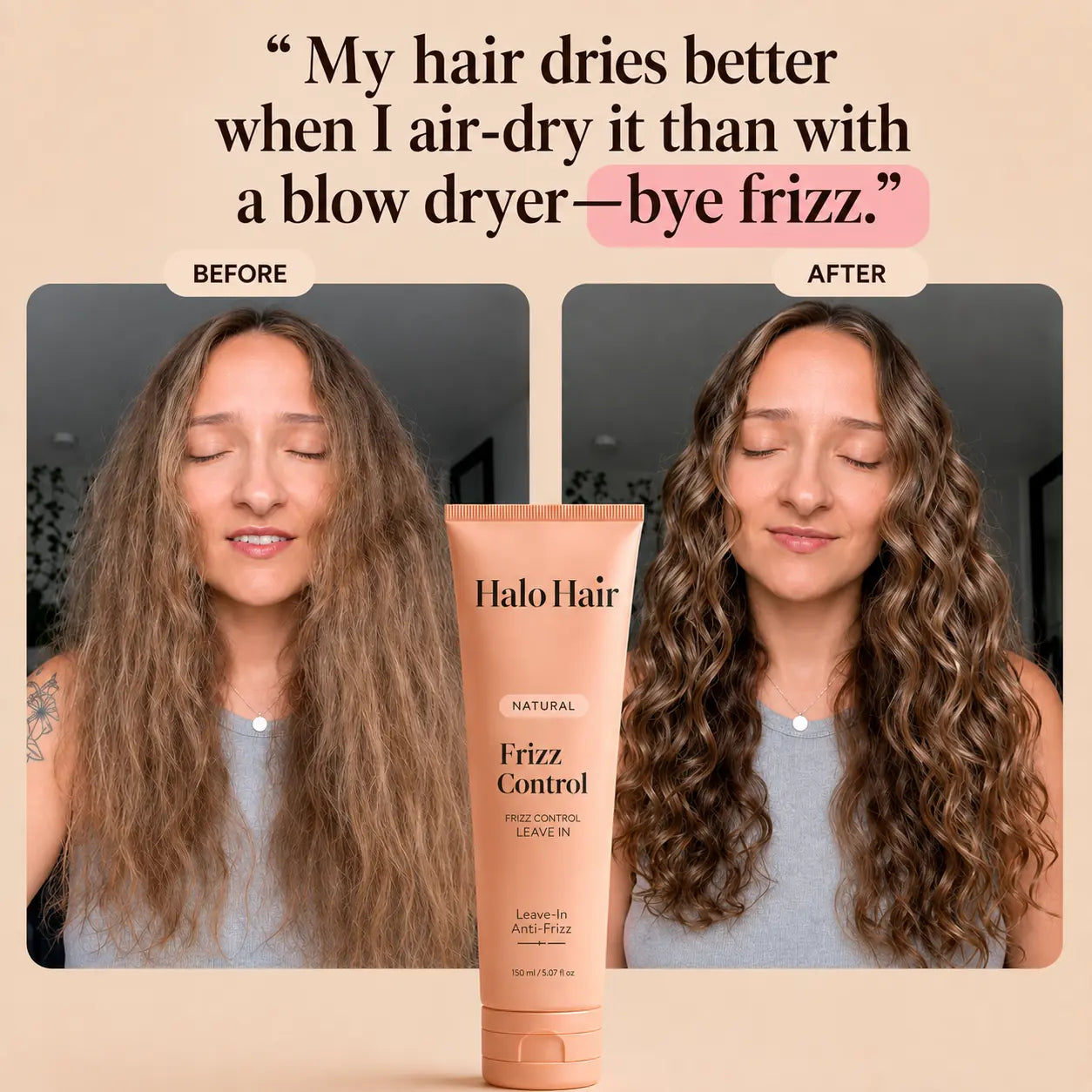 Halo Hair™ Air-Dry Frizz Control Cream