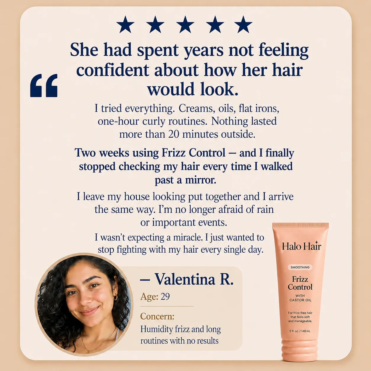 Halo Hair™ Air-Dry Frizz Control Cream