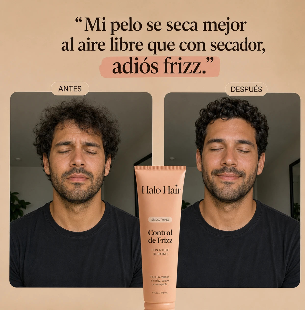 Crema Frizz Control Hombre Halo Hair™