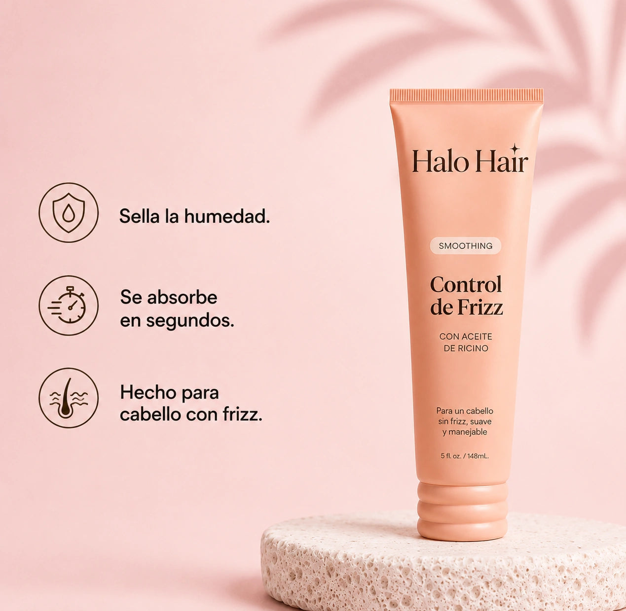 Crema Frizz Control Halo Hair™ - Seca al aire libre